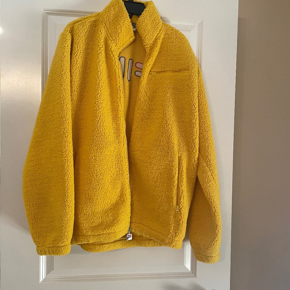 FILA oversized fuzzy jacket